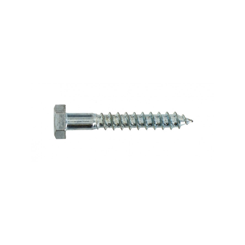 Tirefond tête hexagonale acier zingué 6x50mm x60