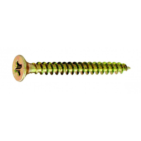 Vis agglo tête fraisée acier bichromaté 6x50mm x7 pz3