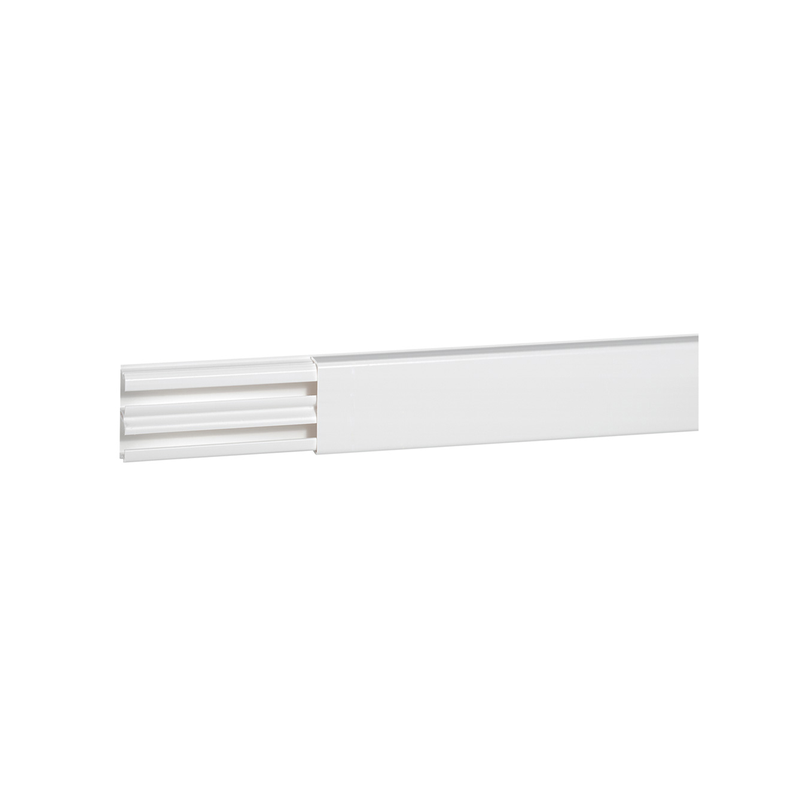 Moulure 32x12.5mm 2.1m 2 compartiments blanc