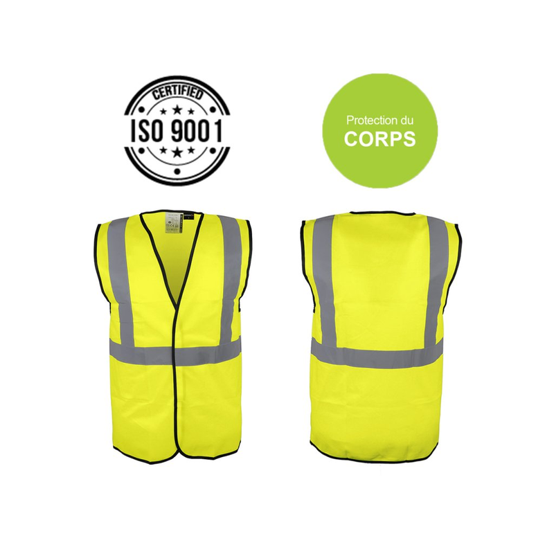 Gilet de signalisation jaune en471 xl