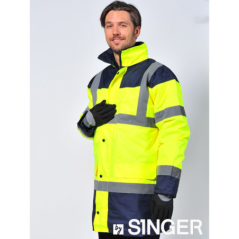 Parka hiviz jaune/bleu polyester xl