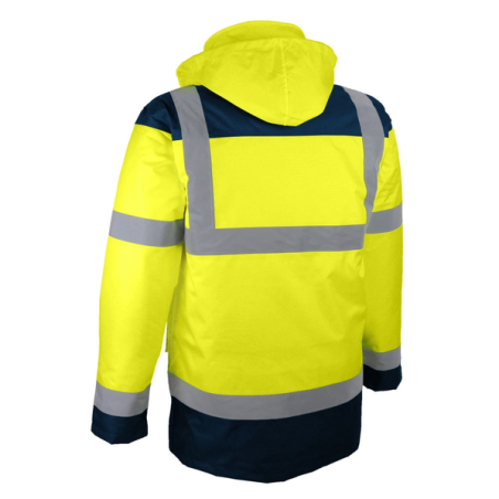 Parka hiviz jaune/bleu polyester xl