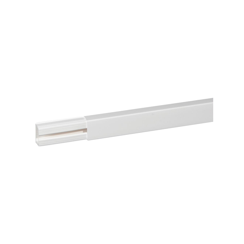 Moulure 40x20mm 2.1m 1 compartiment blanc