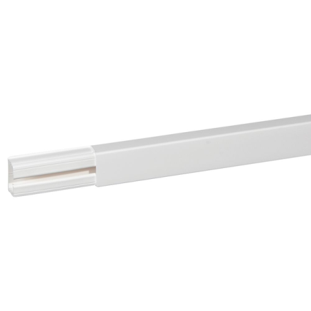 Moulure 40x20mm 2.1m 1 compartiment blanc