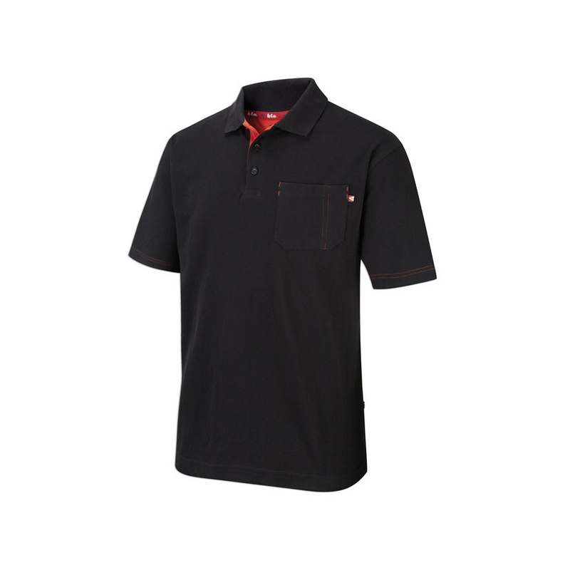 Polo pique noir l lee cooper