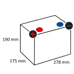 Batterie 12v 70ah 640a +gauche Kramp