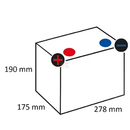 Batterie 12v 70ah 640a +gauche Kramp