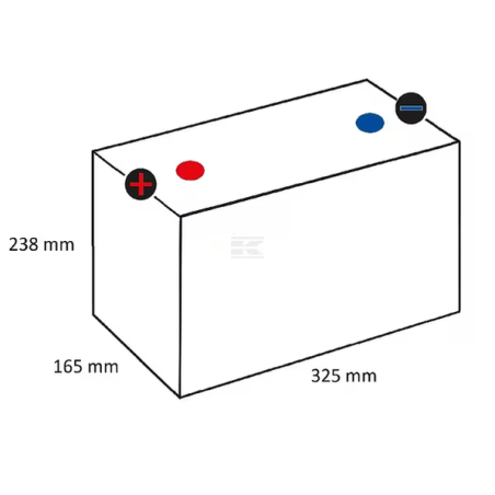 Batterie 12v 75ah 975a +gauche optima