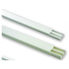 Moulure 30x10mm 2m 2 compartiments blanc