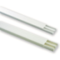 Moulure 40x17mm 2m 2 compartiments blanc