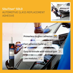 Sika Titan Solo noir pour vitre véhicule (pare brise) 300ml