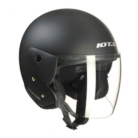 Casque de moto jet op02 vector noir mat xxl