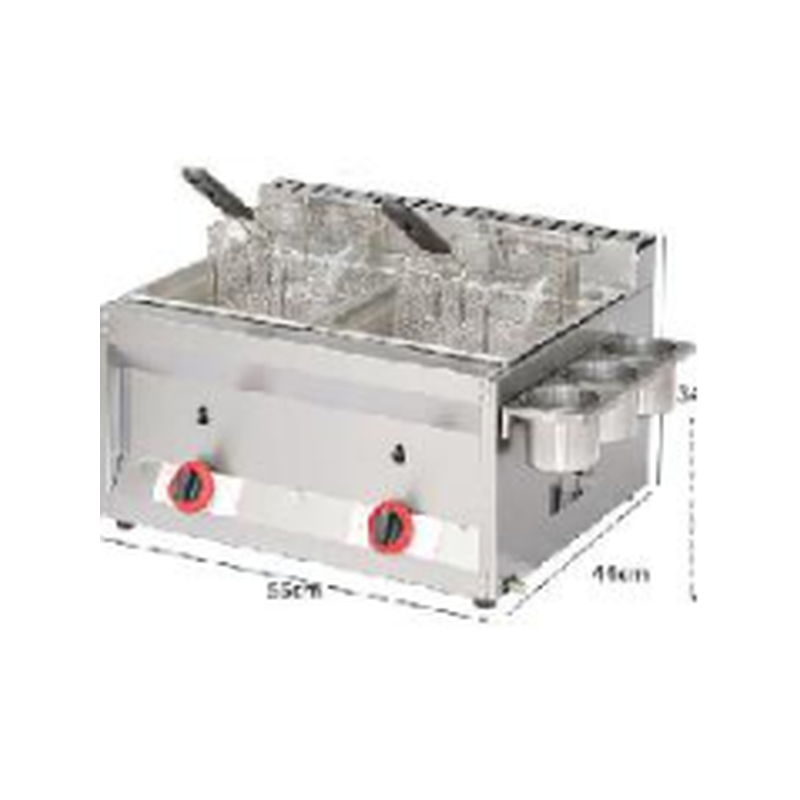 Friteuse à gaz 8L + 8L 55x44x34cm