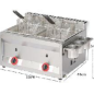 Friteuse à gaz 8L + 8L 55x44x34cm