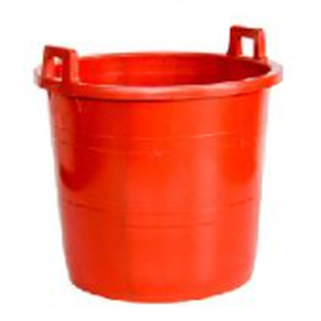 Seau 120L D.40.5CM H.35CM rouge ou blanc ou noir ou brun