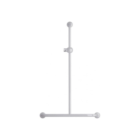 Barre de douche en T pour appui blanche 600x1000mm