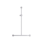 Barre de douche en T pour appui blanche 600x1000mm