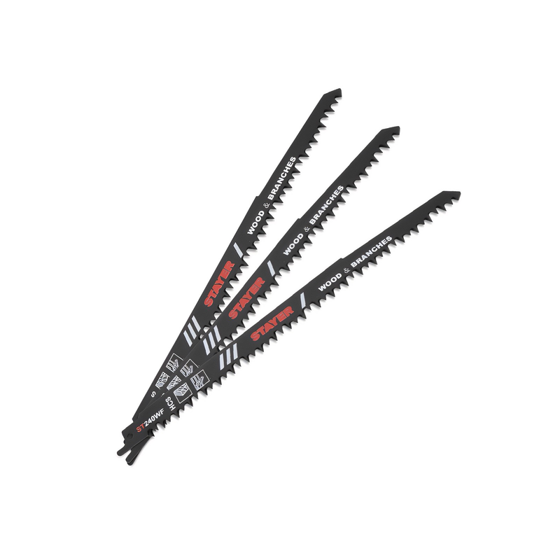 Lame scie sabre bois 240mm Stayer ST240WF x3