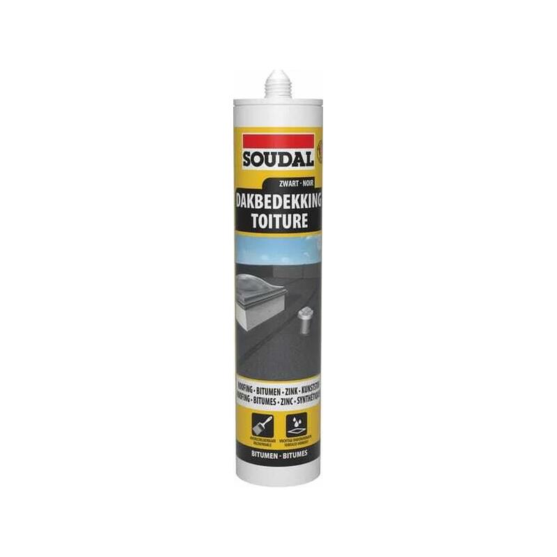 Mastic toiture Soudal 300ml noir