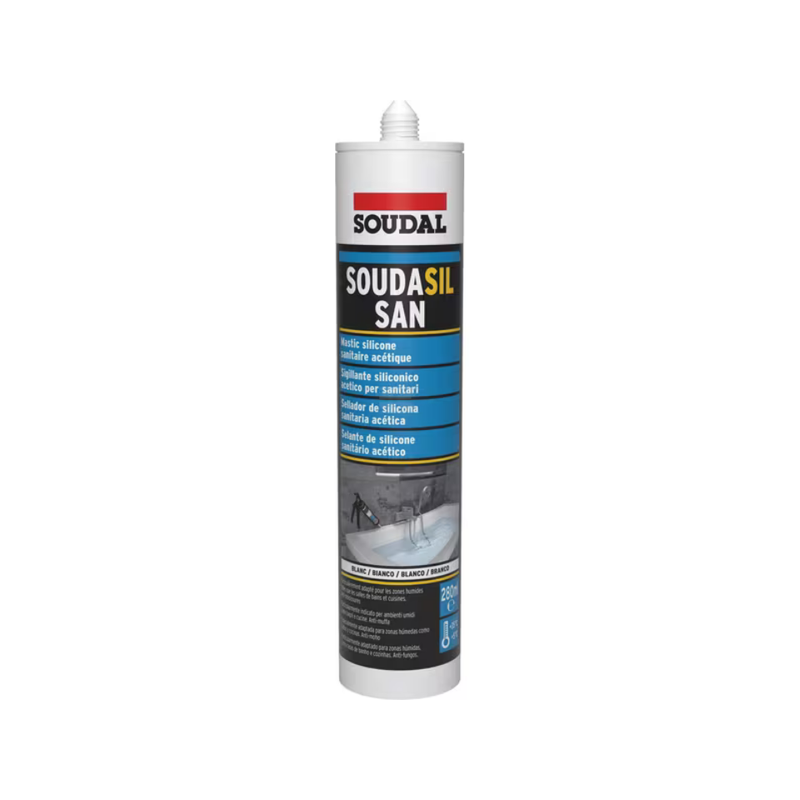 Mastic silicone sanitaire acétique 280ml blanc
