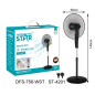 Ventilateur sur pied 140cm noir d.45cm 55w