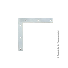 Équerre de fenêtre acier zingué 100x100mm, épaisseur 2mm