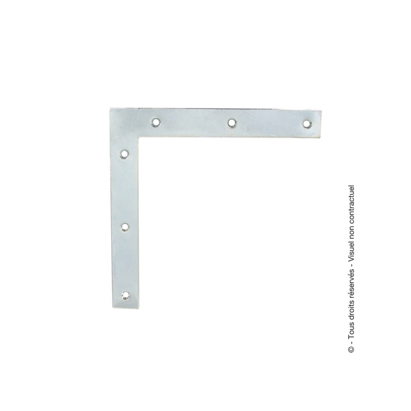 Équerre de fenêtre acier zingué 100x100mm, épaisseur 2mm