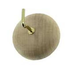 Crochet adhésif rond D.40mm bois clair x1