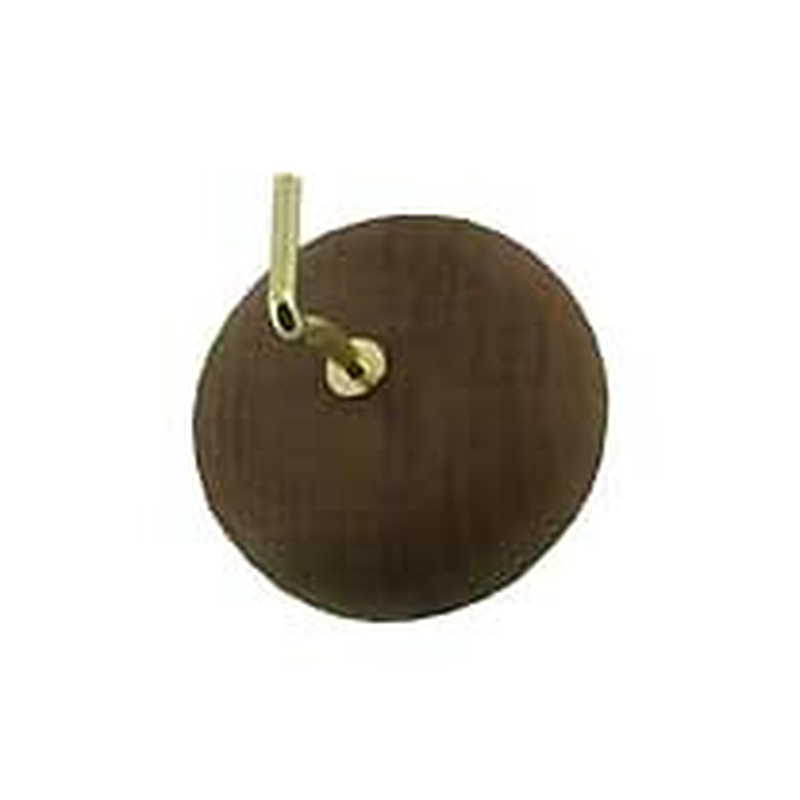 Crochet adhésif rond D.40mm bois foncé x1