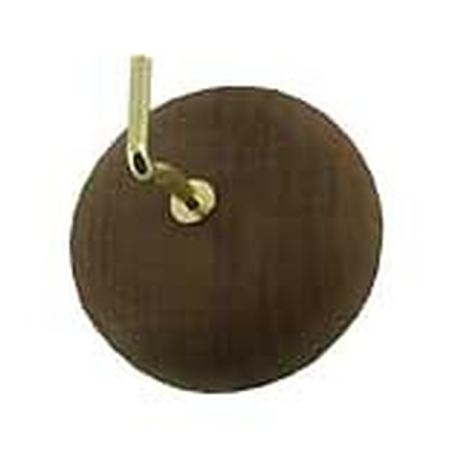 Crochet adhésif rond D.40mm bois foncé x1