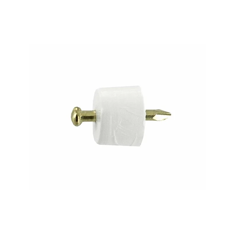 Taquet à clouer plastique D.11mm blanc x12