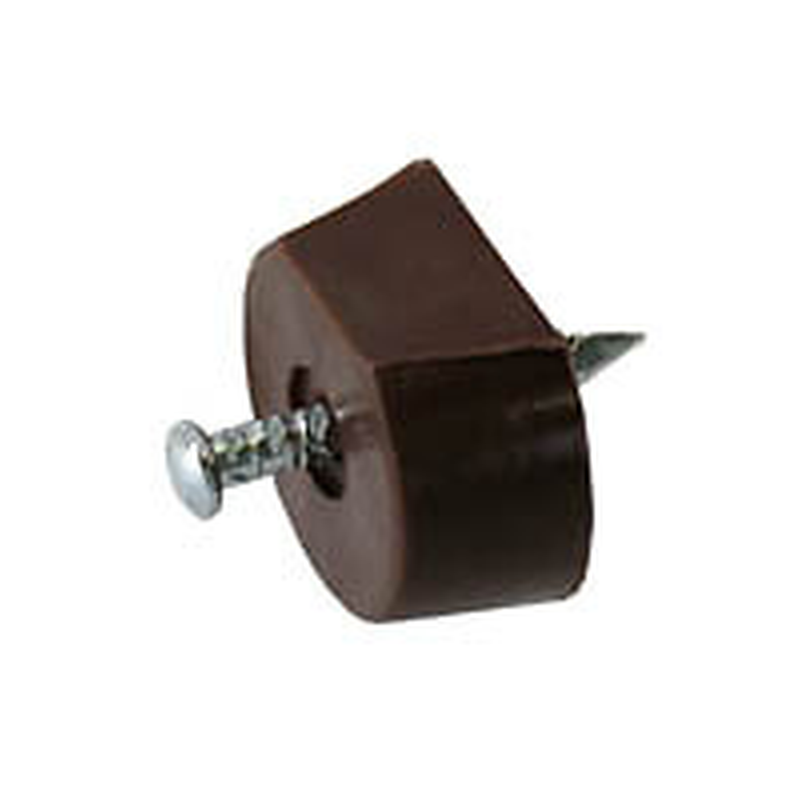 Taquet à clouer plastique D.18mm marron x12