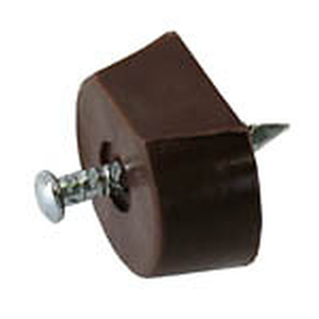 Taquet à clouer plastique D.18mm marron x12