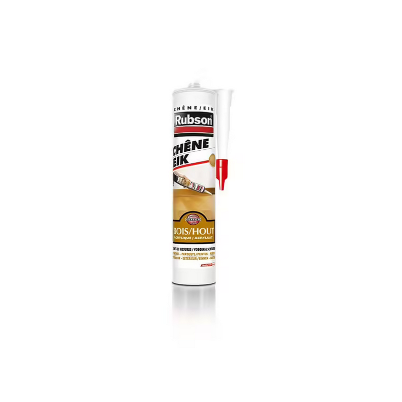 Mastic acrylique pour bois 280ml couleur bois chêne