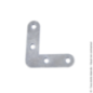Équerre de chassis 60x60x16mm épaisseur 2mm x1
