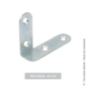 Équerre de chassis coudée droite 40x32x10mm épaisseur 1.5mm