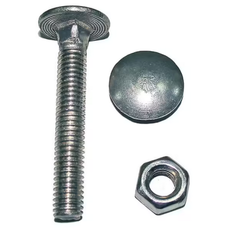 Boulon tête ronde collet carré acier zingué 6x70mm x6