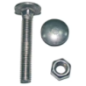 Boulon tête ronde collet carré acier zingué 7x80mm x6