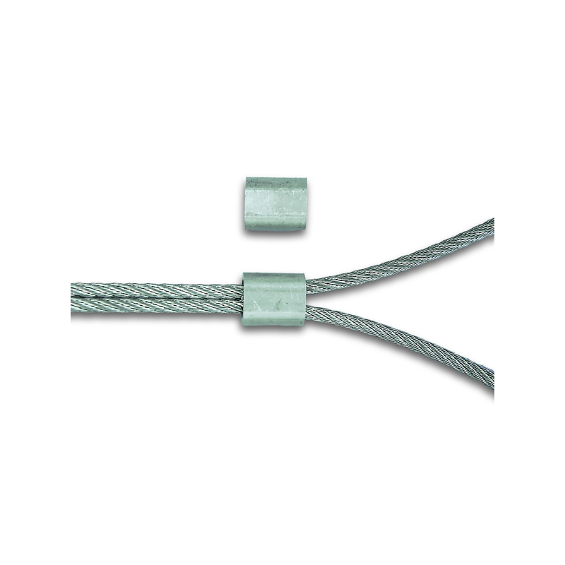Manchon aluminium pour câble D.2.5mm x2