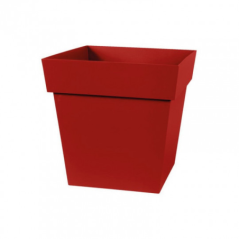 Pot toscane carre 49.5x49.5x52.5 87l rouge