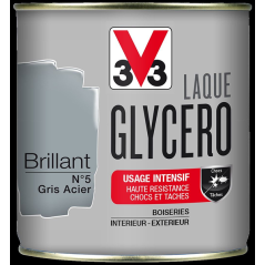 Laque glycéro 0.5L brillant gris acier