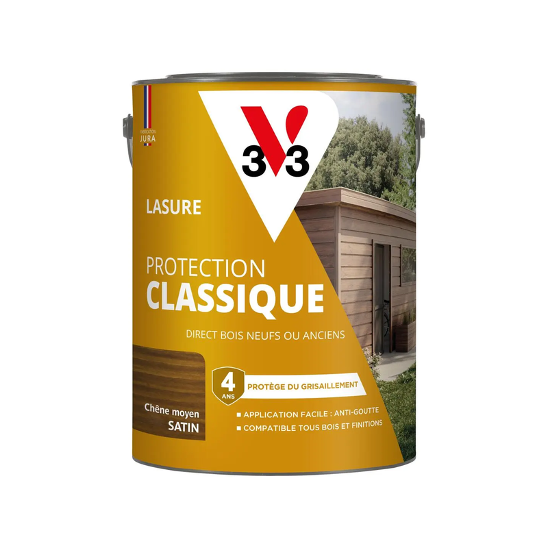 Lasure protection classique 5L satin chêne moyen