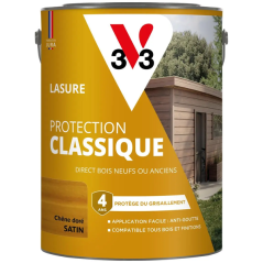 Lasure protection classique 5L satin chêne doré