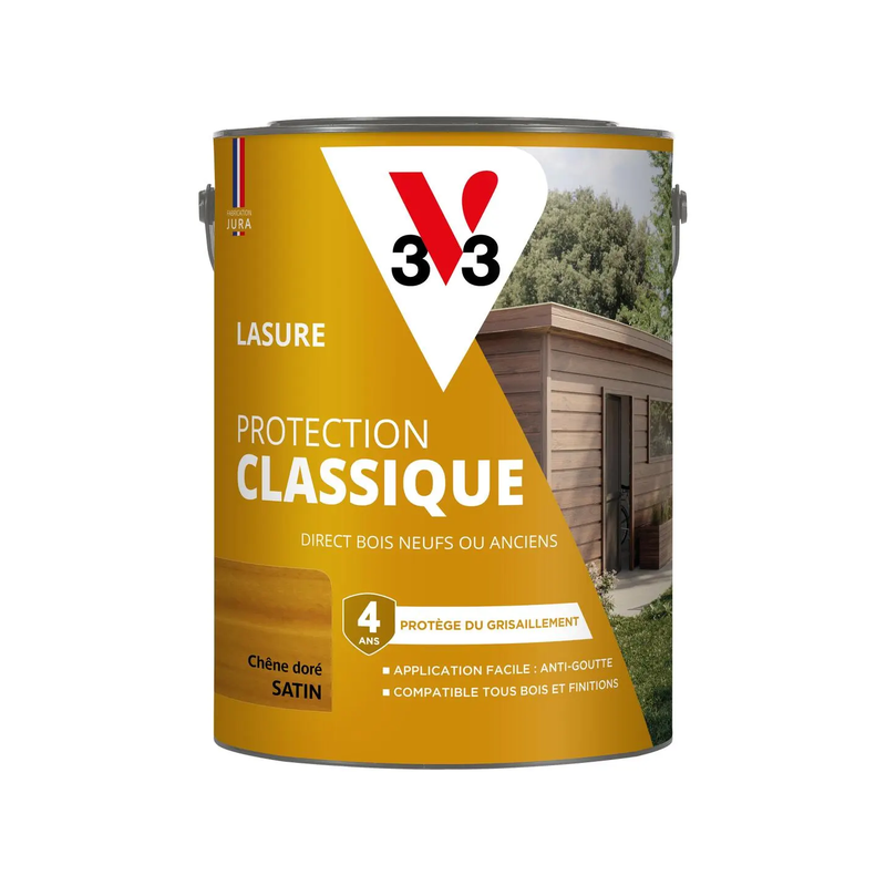 Lasure protection classique 5L satin chêne doré