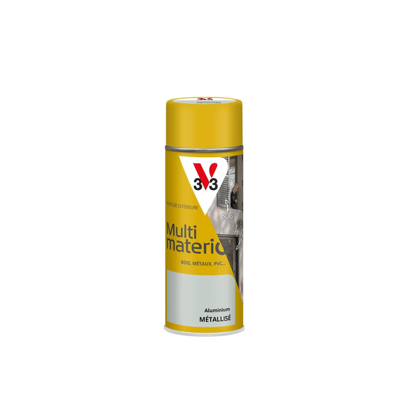 Aérosol peinture 400ml métallisé aluminium multimatériO