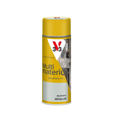 Aérosol peinture 400ml métallisé aluminium multimatériO