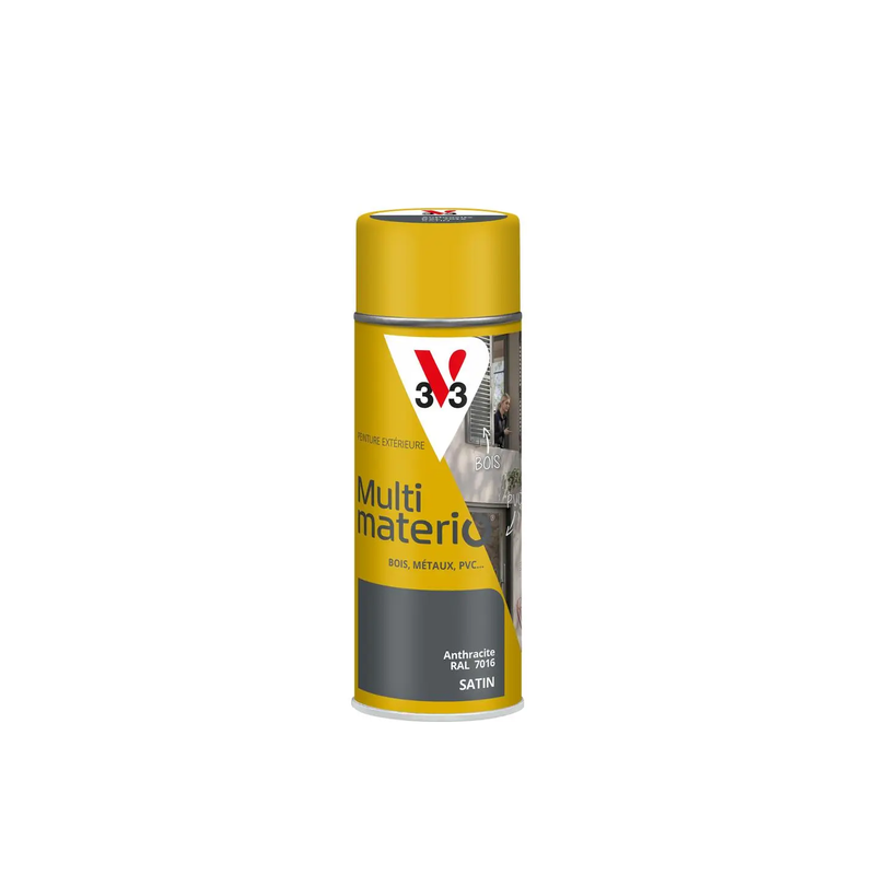 Aérosol peinture 400ml satin anthracite multimatériO