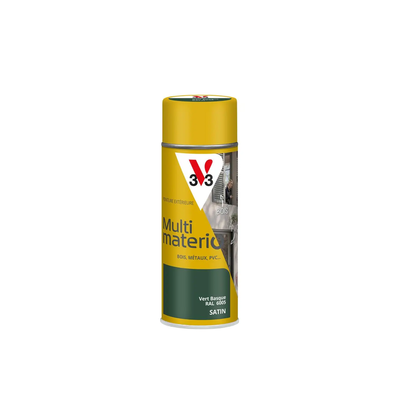 Aérosol peinture 400ml satin vert basque multimatériO