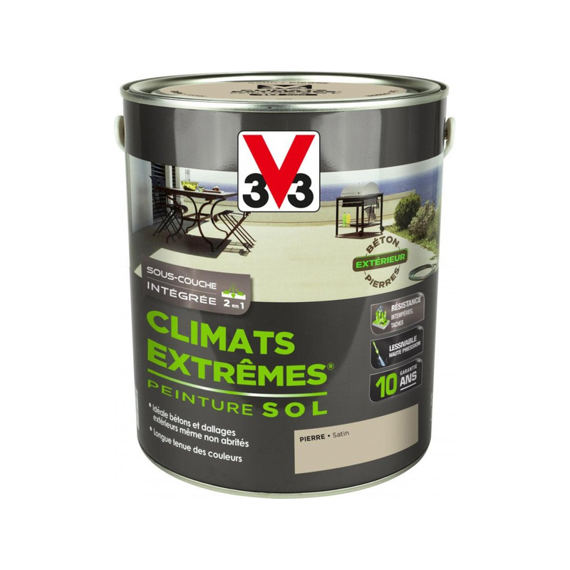 Peinture sol climat extrême satin pierre 2.5L
