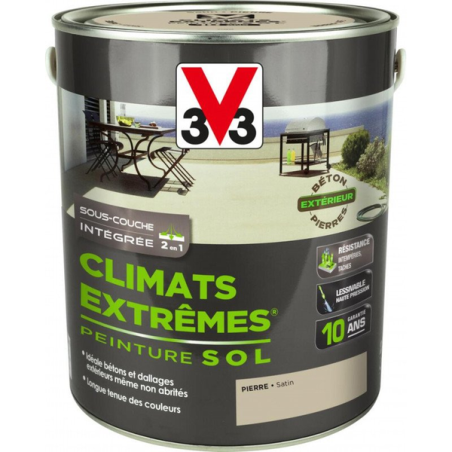 Peinture sol climat extrême satin pierre 2.5L